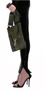 Jett Hook & Eye Fashion Legging w/Vegan Leather