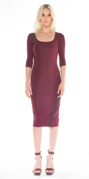 Designer Wrap Zipper Cocktail Dress