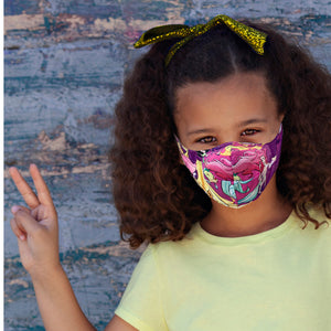 Kids Reusable Face Mask- multi layer cotton w/HEPA filter