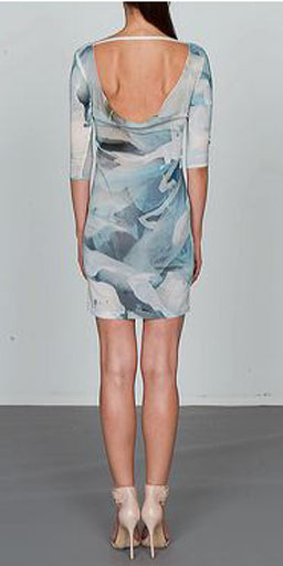 Italian Silk Print Monticeto 3/4 sleeve Dress