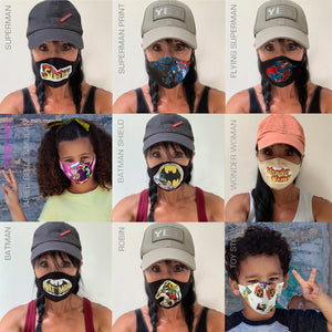 Kids Reusable Face Mask- multi layer cotton w/HEPA filter